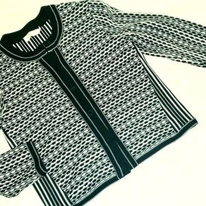 Tory Burch Knit Button Down 3/4 Sleeve Sweater